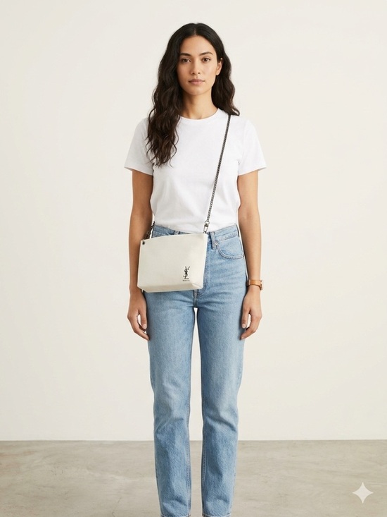 Yves Saint Laurent Handbags - Yves Saint Laurent Beauty Canvas Bag with Chain Crossbody Strap